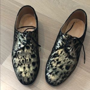 Dieppa Restrepo black/gold painted loafers - 8.5